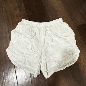 White Casual Shorts